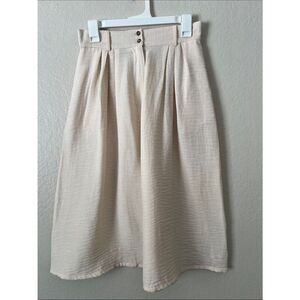 Like New! The Odells Classic Cream A-Line Midi Skirt in Size S